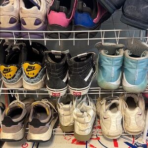 Vans Kids Black High-Top Sneakers with White Stripe